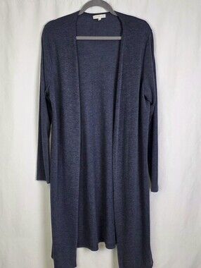 Women's Joie de Vivre Blue Open Duster Cardigan Size 1X